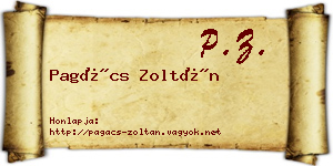 Pagács Zoltán névjegykártya